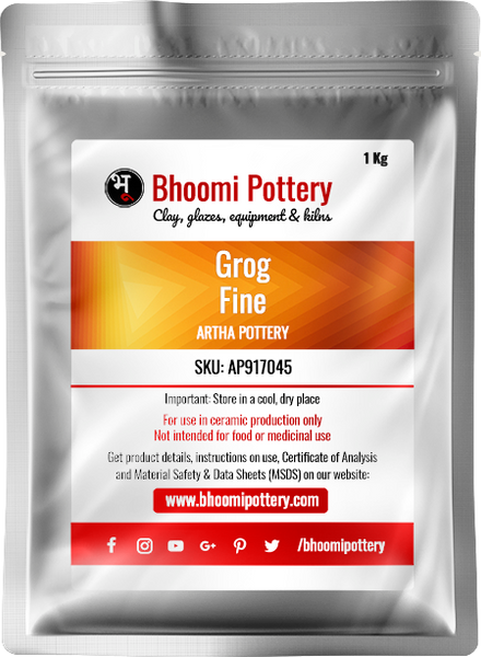 Artha Pottery Grog Fine 1 Kg for sale in India - Bhoomi Pottery