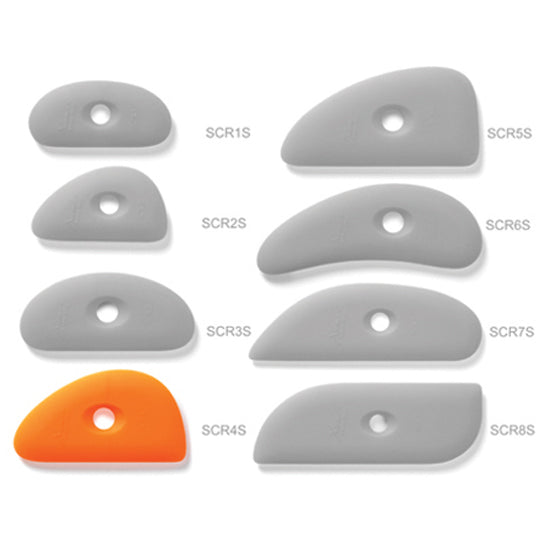 Clay Rib Soft Silicone 4 - Orange SCR4-O-10196 for sale in India - Bhoomi Pottery
