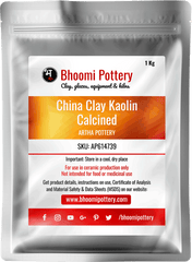 Artha Pottery China Clay Kaolin Calcined 1 Kg for sale in India - Bhoomi Pottery