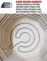 Floor Heating Elements on Cone Art Kilns sold in India - Bhoomi Pottery