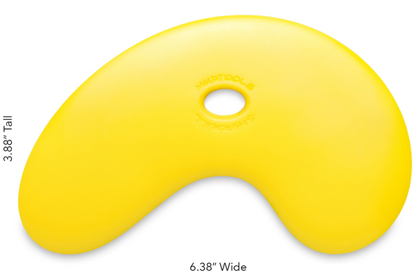 Buy Mud Tools Large Bowl Polymer Rib Yellow for sale in India - Bhoomi Pottery