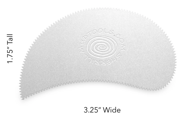 uy Mudtools Paisley Scraper Rib 18 Teeth Fine for sale in India - Bhoomi Pottery