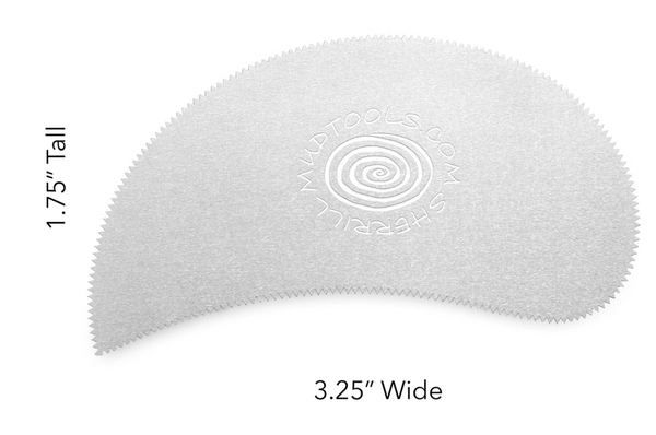 uy Mudtools Paisley Scraper Rib 24 Teeth Extra Fine for sale in India - Bhoomi Pottery