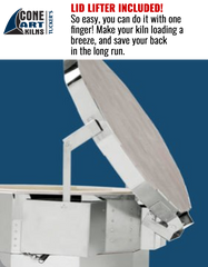 Patented Lid Lifter on Cone Art Kilns sold in India - Bhoomi Pottery