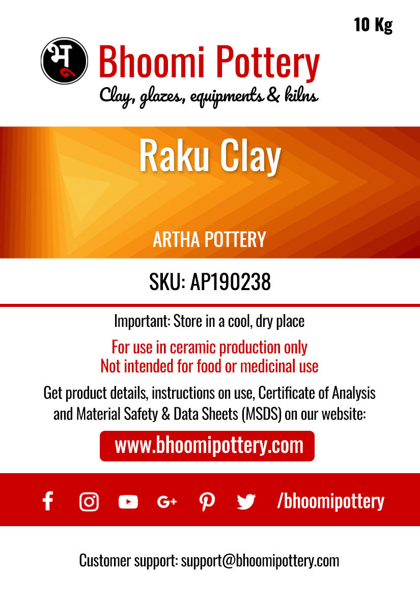 Artha Pottery Raku Clay 10 Kgs for sale in India - Bhoomi Pottery