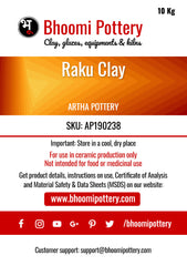 Artha Pottery Raku Clay 10 Kgs for sale in India - Bhoomi Pottery