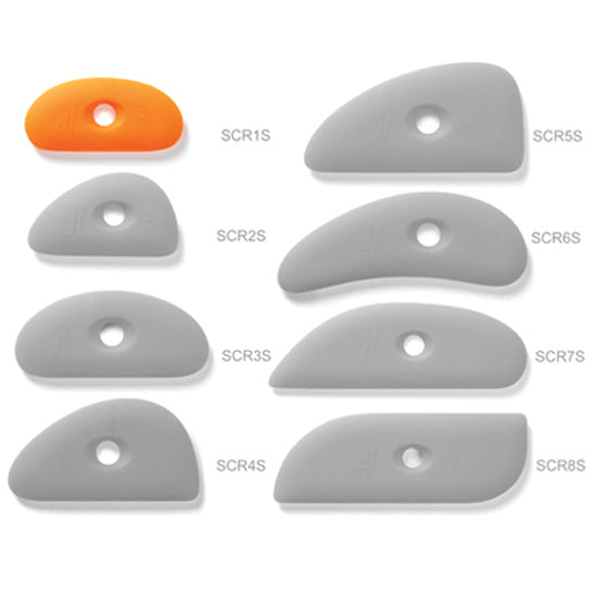 Clay Rib Soft Silicone 1 - Orange SCR1-O-10193 for sale in India - Bhoomi Pottery