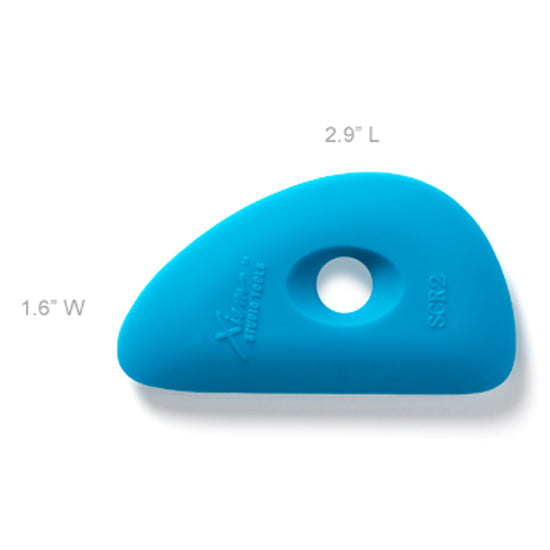 Xiem Clay Rib Firm Silicone 2 - Blue SCR2-O-10194 for sale in India - Bhoomi Pottery
