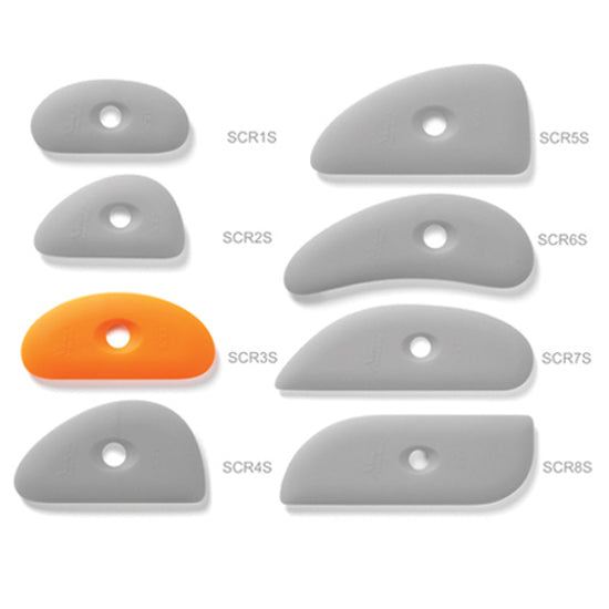 Xiem Clay Rib Soft Silicone 3 - Orange SCR3-O-10195 for sale in India - Bhoomi Pottery