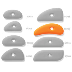 Xiem Clay Rib Soft Silicone 6 - Orange SCR6-O-10198 for sale in India - Bhoomi Pottery