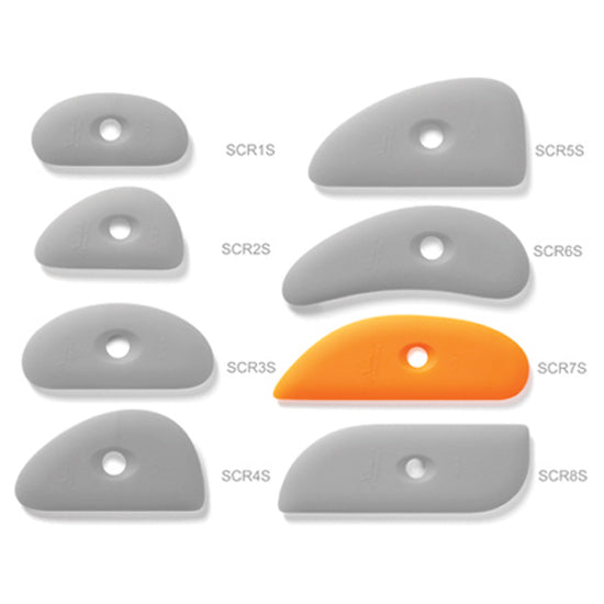 Xiem Clay Rib Soft Silicone 7 - Orange SCR7-O-10199 for sale in India - Bhoomi Pottery