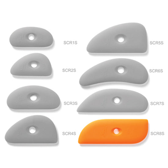 Xiem Clay Rib Soft Silicone 8 - Orange SCR8-O-10200 for sale in India - Bhoomi Pottery
