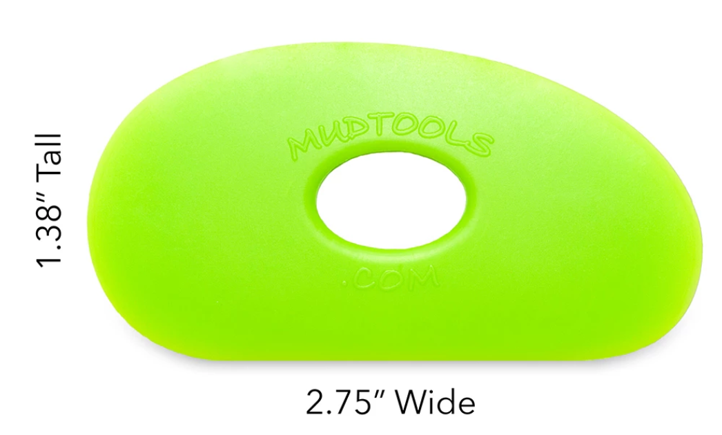 Buy Mud Tools Shape 0 Polymer Rib Green Medium for sale in India - Bhoomi Pottery