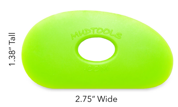 Buy Mud Tools Shape 0 Polymer Rib Green Medium for sale in India - Bhoomi Pottery