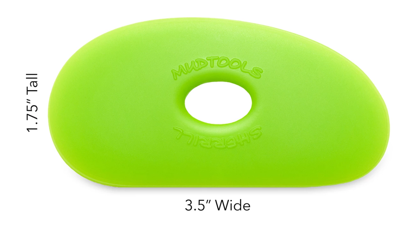 Buy Mud Tools Shape 1 Polymer Rib Green Medium for sale in India - Bhoomi Pottery