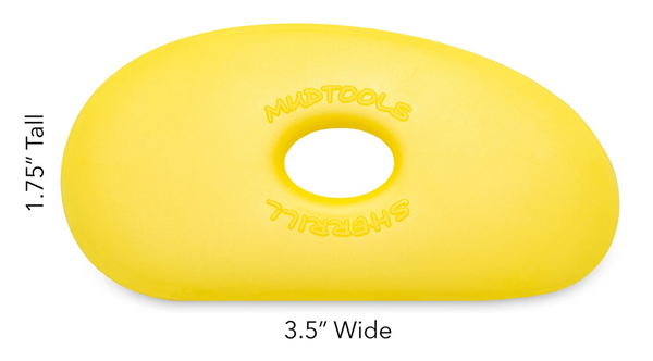 Buy Mud Tools Shape 1 Polymer Rib Yellow Soft for sale in India - Bhoomi Pottery