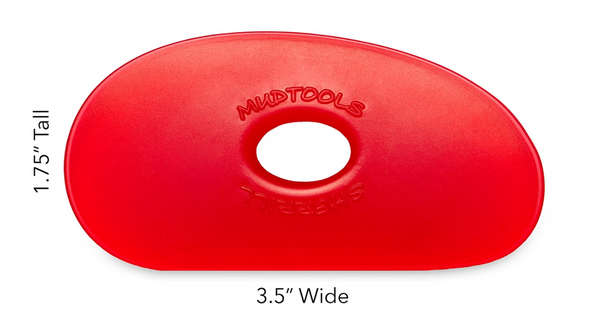 Buy Mud Tools Shape 1 Polymer Rib Red for sale in India - Bhoomi Pottery