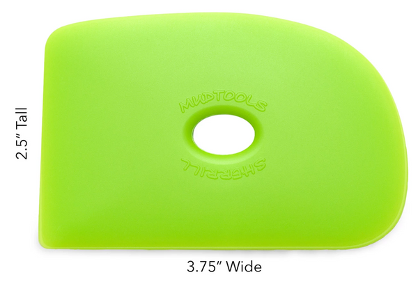 Buy Mud Tools Shape 2 Polymer Rib Green Medium for Sale in India - Bhoomi Pottery