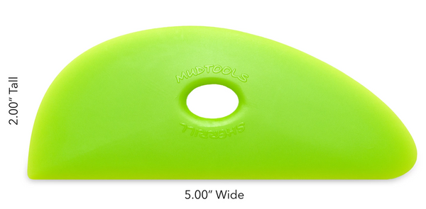 Buy Mud Tools Shape 2 Polymer Rib Green Medium for Sale in India - Bhoomi Pottery