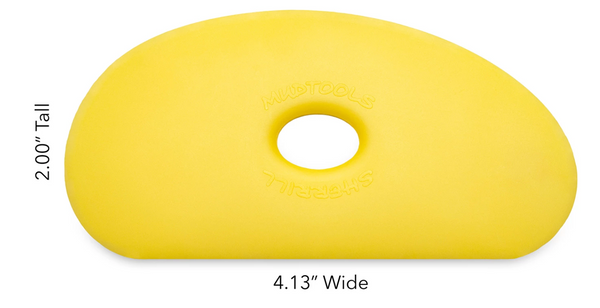 Buy Mud Tools Shape 5 Polymer Rib Yellow Soft for sale in India - Bhoomi Pottery