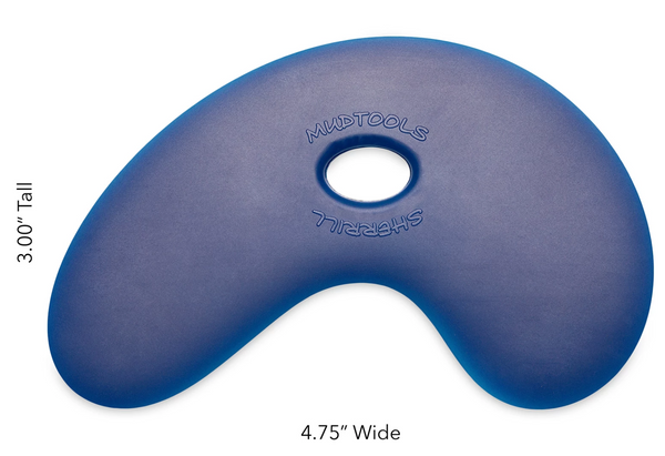 Buy Mud Tools Small Bowl Polymer Rib Blue Firm for sale in India - Bhoomi Pottery