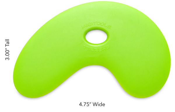 Buy Mud Tools Small Bowl Polymer Rib Green Medium for sale in India - Bhoomi Pottery