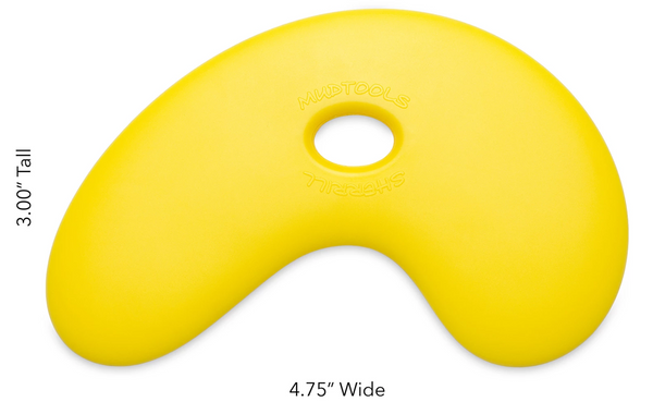 Buy Mud Tools Small Bowl Polymer Rib Yellow Soft for sale in India - Bhoomi Pottery