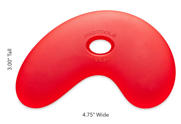 Buy Mud Tools Small Bowl Polymer Rib Red for sale in India - Bhoomi Pottery