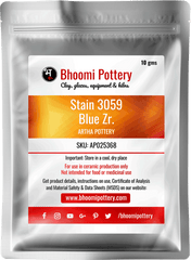 Artha Pottery Stain 3059 Blue Zr. 100 gms for sale India - Bhoomi Pottery